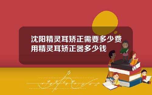 沈阳精灵耳矫正需要多少费用精灵耳矫正器多少钱