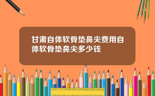 甘肃自体软骨垫鼻尖费用自体软骨垫鼻尖多少钱