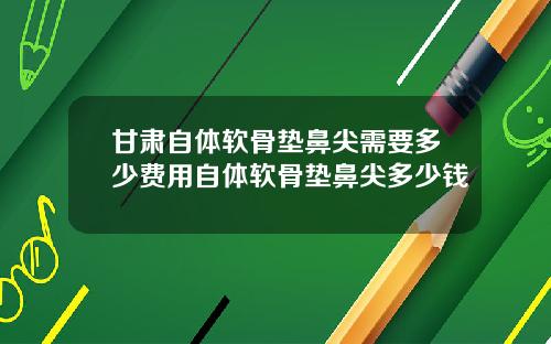 甘肃自体软骨垫鼻尖需要多少费用自体软骨垫鼻尖多少钱