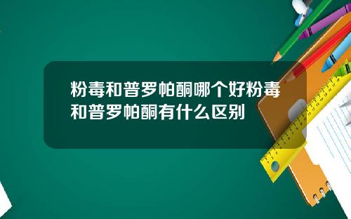 粉毒和普罗帕酮哪个好粉毒和普罗帕酮有什么区别
