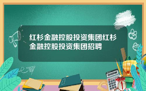 红杉金融控股投资集团红杉金融控股投资集团招聘