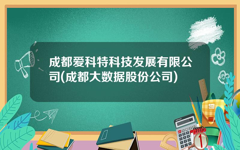 成都爱科特科技发展有限公司(成都大数据股份公司)