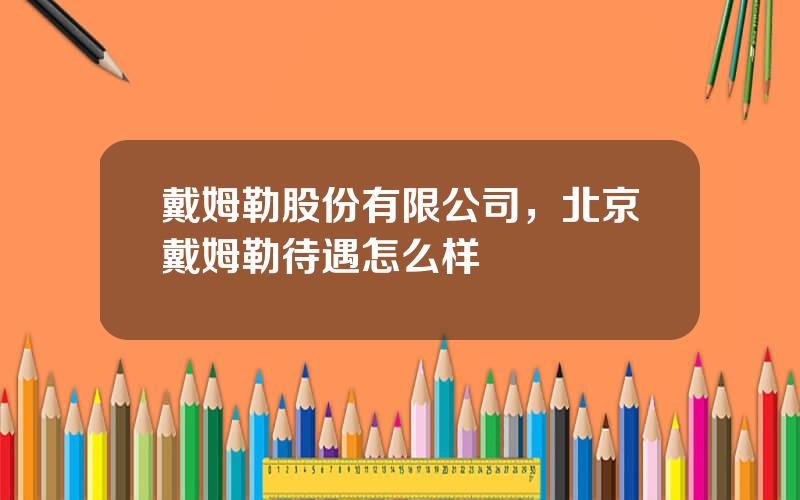 戴姆勒股份有限公司，北京戴姆勒待遇怎么样