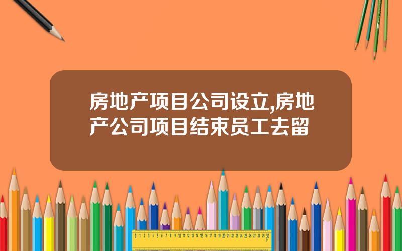 房地产项目公司设立,房地产公司项目结束员工去留