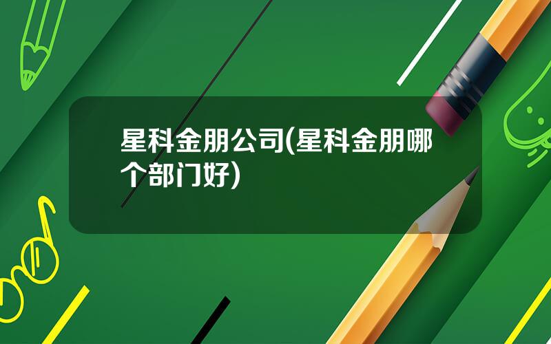 星科金朋公司(星科金朋哪个部门好)