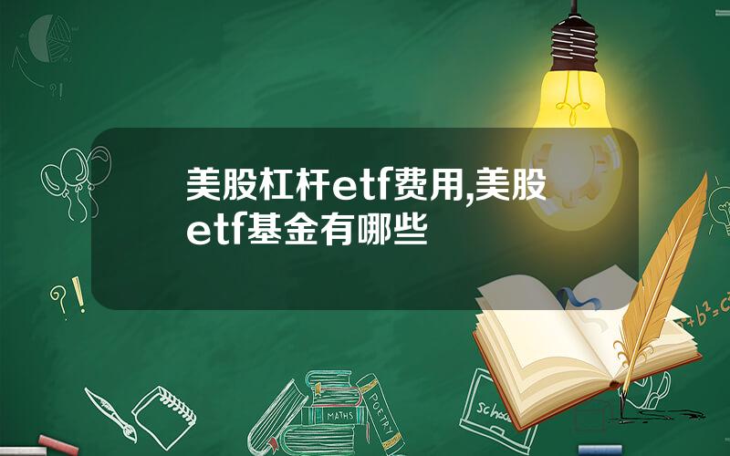 美股杠杆etf费用,美股etf基金有哪些